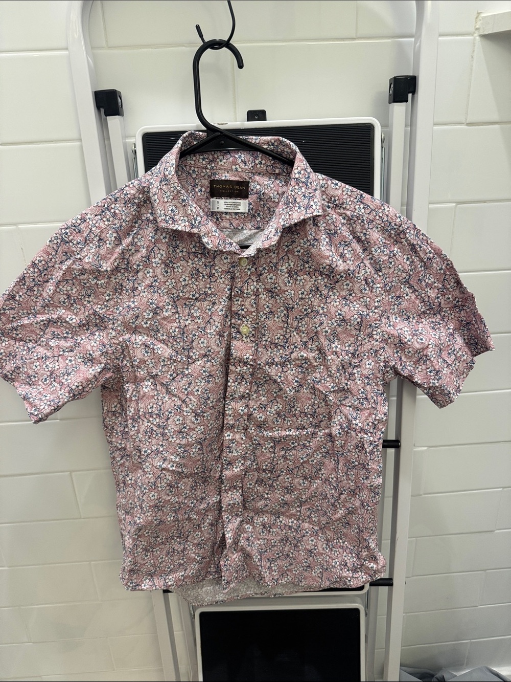 Thomas Dean Men’s Floral shirt small